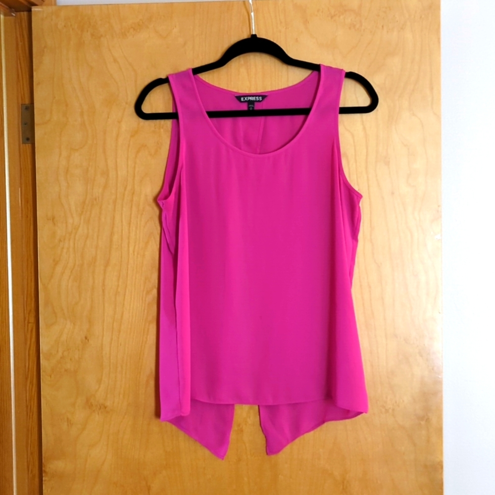 Pink tank with open back